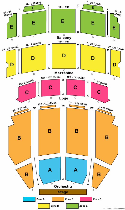 ohio theatre columbus seating chart