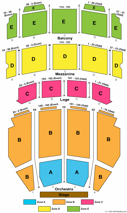 Ohio Theatre Seating Chart Ohio Theatre Columbus Ohio